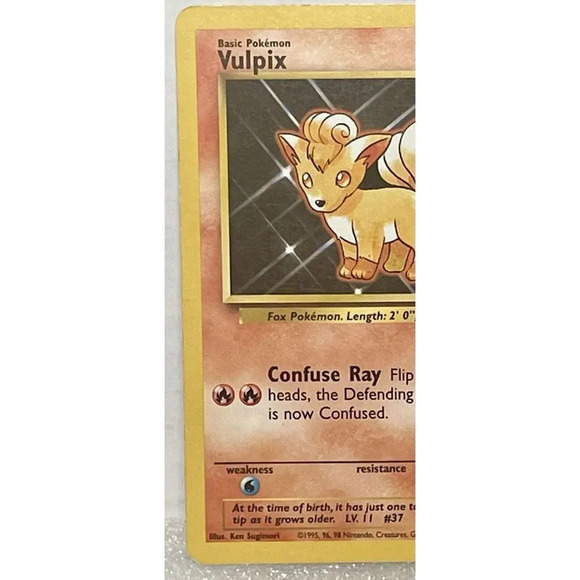 Vulpix 68/102 Base Set Unlimited Common Non Halo 1999 WOTC Pokemon Card LP - Picture 2 of 6